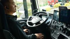 On board the driverless lorries hoping to transform China’s transport industry