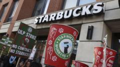 Starbucks workers and unions in UK to join protests in support of striking US baristas