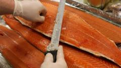 Salmon exports remain high but Scotch whisky falls